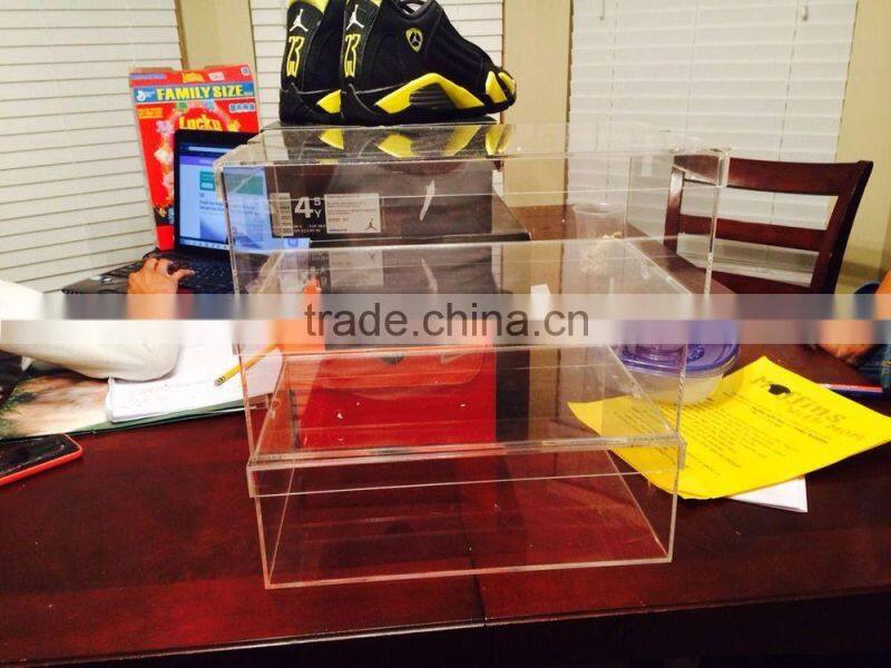 CLEAR ACRYLIC DISPLAY SHOE CASES BOX