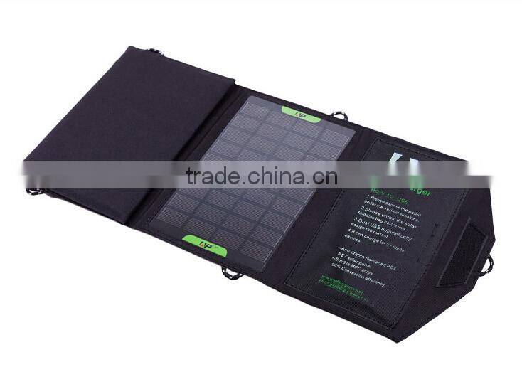 36W Foldable Solar Chargers for Laptop and Mobile phones with Dual Output Controller