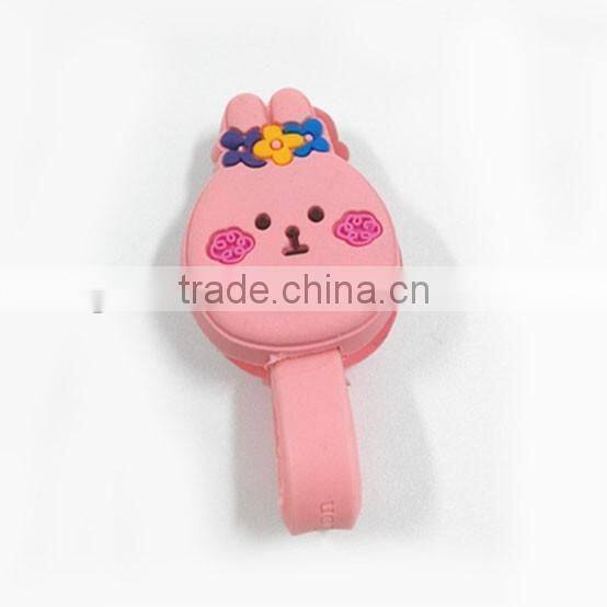 Korean cartoon animal earphone soft PVC coil winder