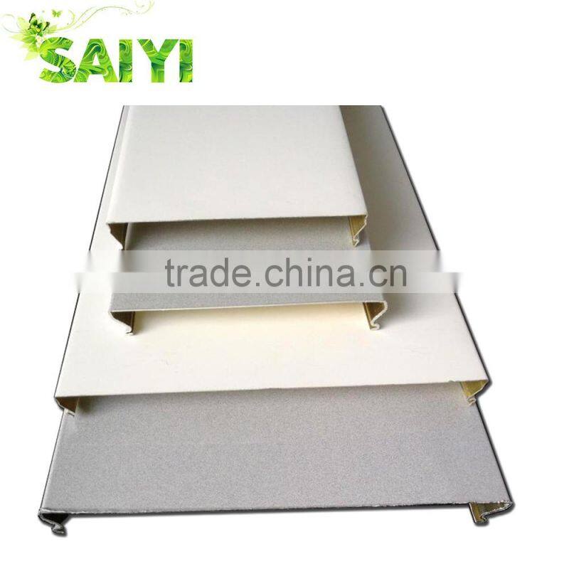 Film Coated white decorative acoustic S-Shaped Aluminum ceiling tiles