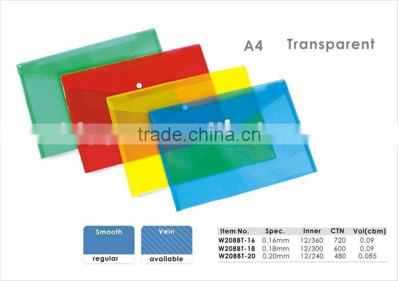 New Design A4 Transparent Clear Easy Slide File Cover