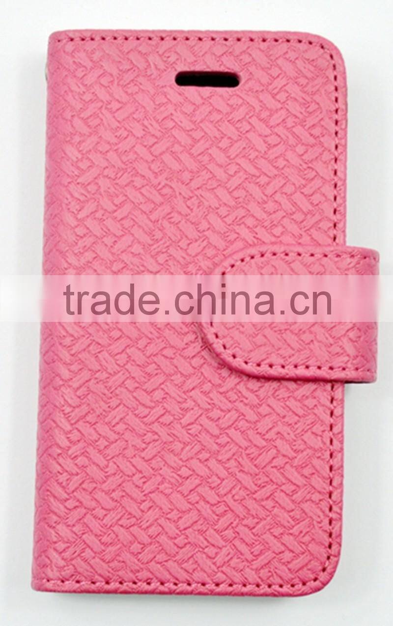 Mat Grain PU Leather Phone case for iphone 6 with Card Slots , Strap Holder and the Magnet Cover