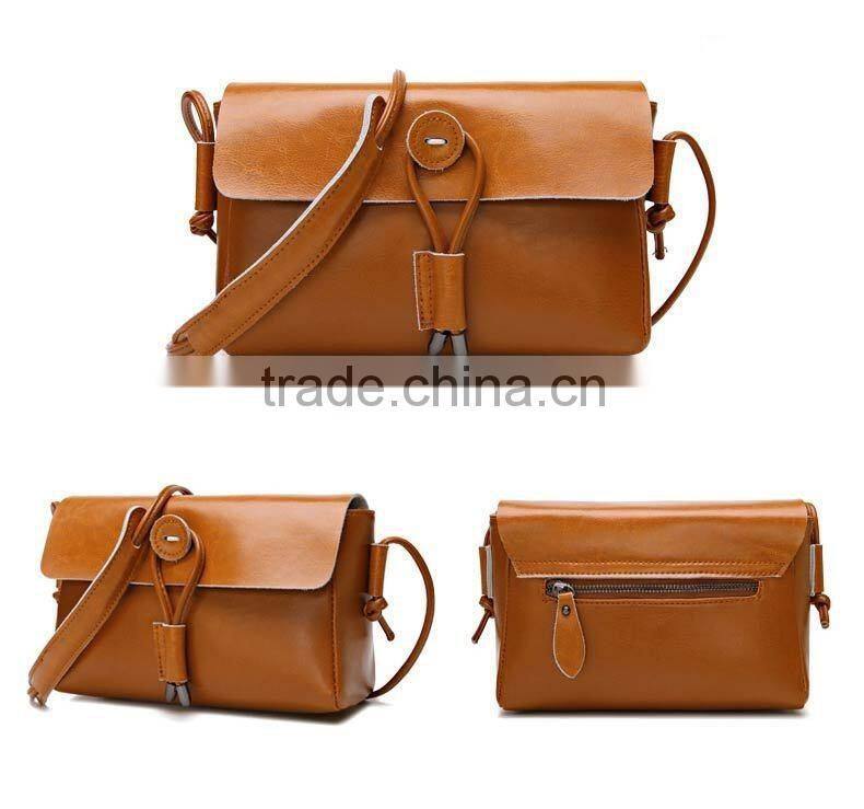 BSCI factory genuine leather cheap shoulder bags