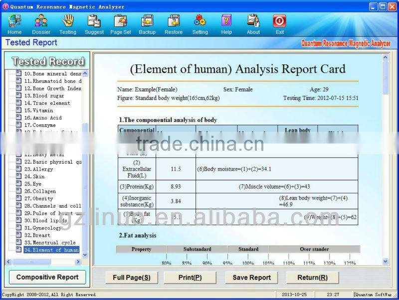 Hot Sell !!! Portable Mini Quantum Analyzer Software