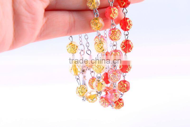 multicolor handmade rosary bracelet