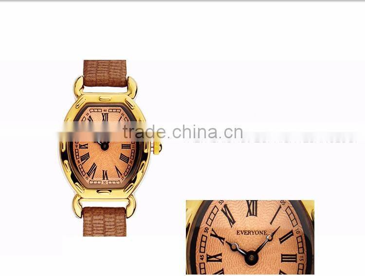 2016 Fashion vintage women watch Genuine leather waterproof women watch lady