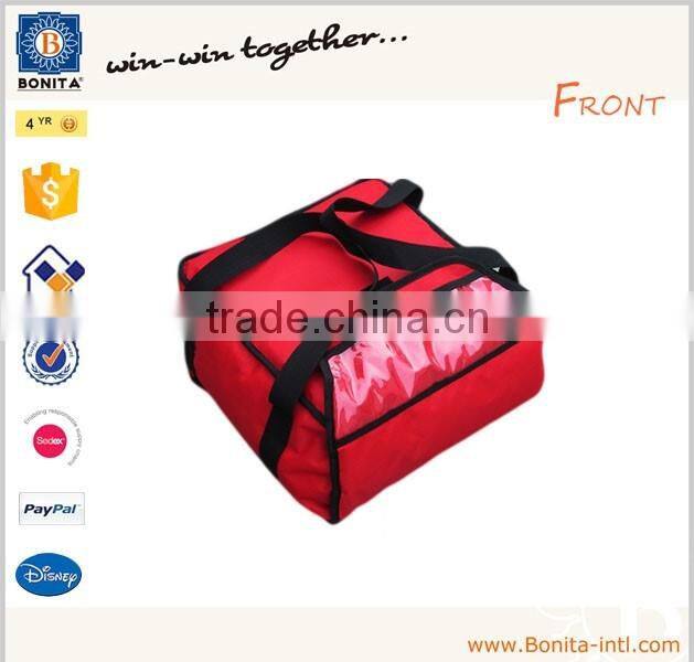 12" thermal insulated pizza delivery cooler bag for 4 pizza boxes