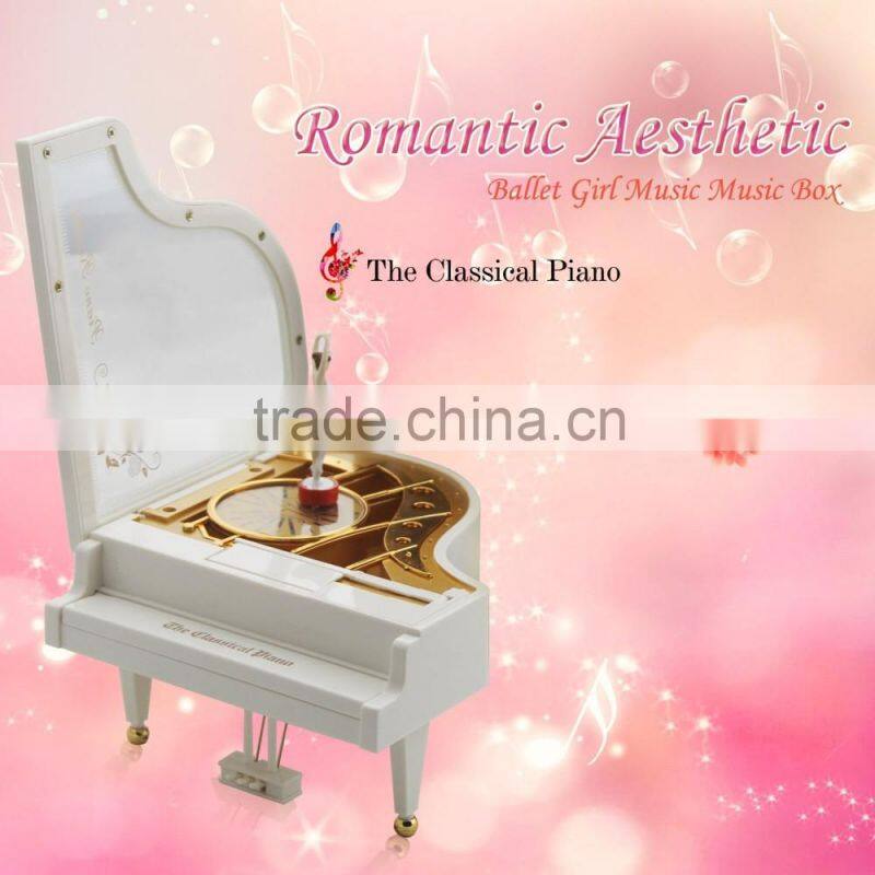 Creative Valentine's Day Gift Laputa Piano Dancing Lovely Ballerina Girls Rotating Music Box Vintage Mechanical Classical