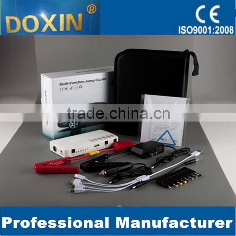 Factory Price 12000mAh Car Emergency Jump Starter Multi-function for Laptop,Mobile Phones,Cameras,Tablets