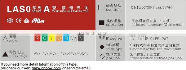 selector switch square LAS0-A(selector knob switch,electrical push button switches)