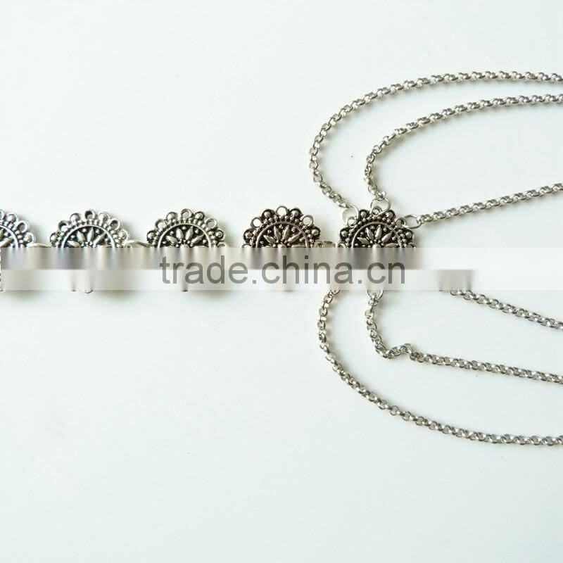 Fashion foot chain carving disc barefoot sandals