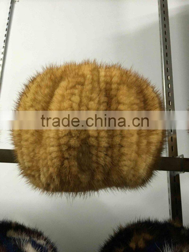 wholesale colored mink fur hat H4