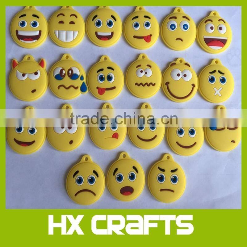 Smiley Face Emoticon soft PVC keychain