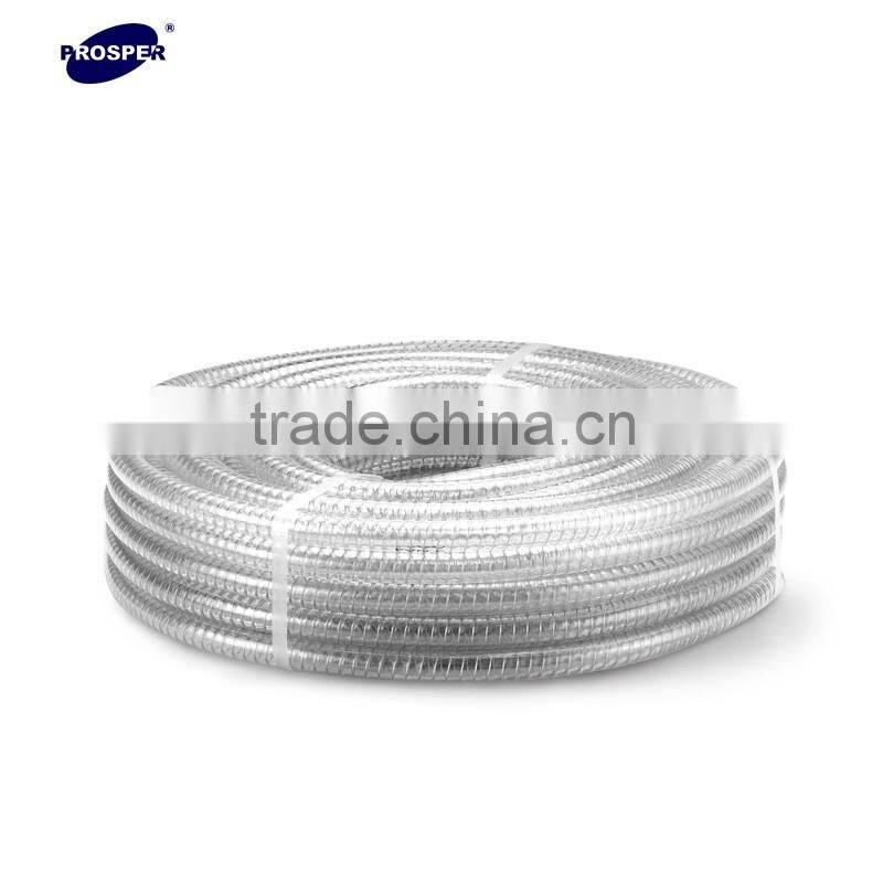 Spiral steel wire reinforced PVC hose