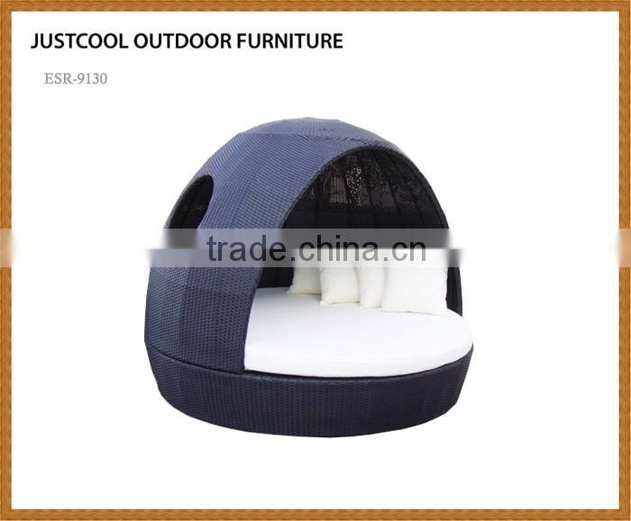 Excellent Waterproof Garden Wicker Swimming Pool round lounge chair