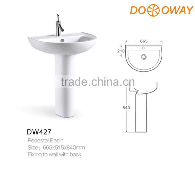 Economic Ceramic wash basin pedestal DW427