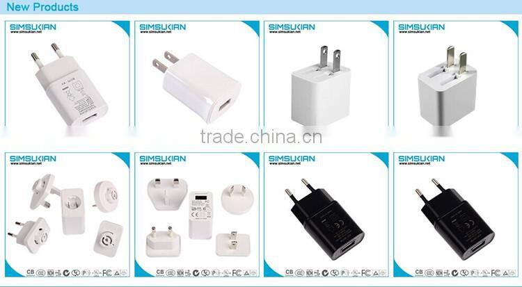 Wallmount Connection and DC Output Type 5w usb power adapter for mobile phone