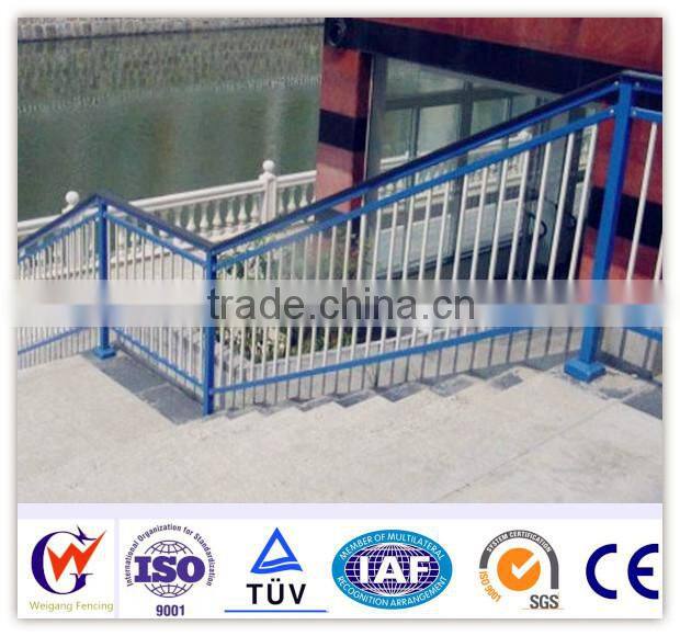 Outdoor iron railing staircase railing