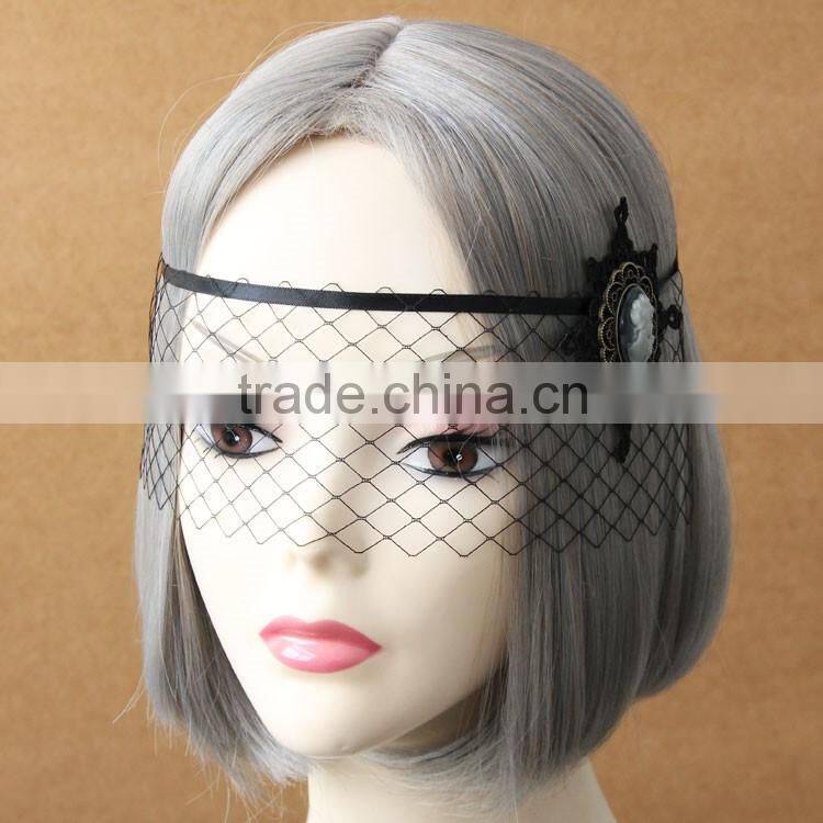MYLOVE custom halloween mask sexy black net mask with snow flake MLMJ38