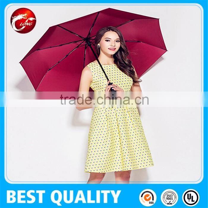Automatic wind-proof three folding umbrella