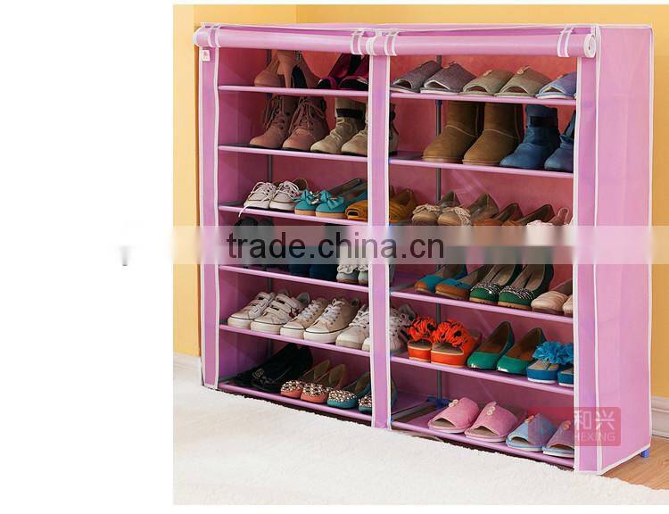 Double Row Large Shoe Rack with cover