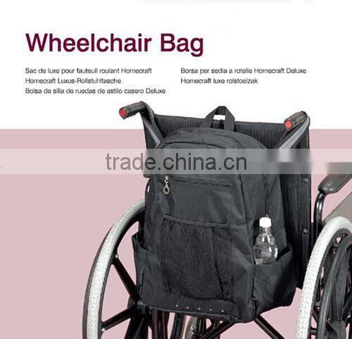 Guangzhou Supplier Large Storage Luxury Wheel Chair Bag Mesh Side Pocket Power Electric Wheelchair Bag