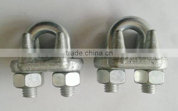 Metal cable clip, wire clamp fastener, wire rope holding clip