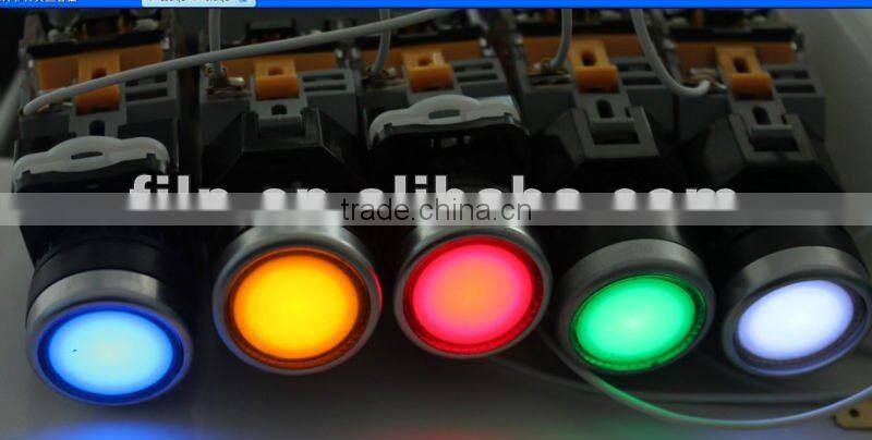 LA38-10D/203 rubber waterproof push button micro switch led 12v