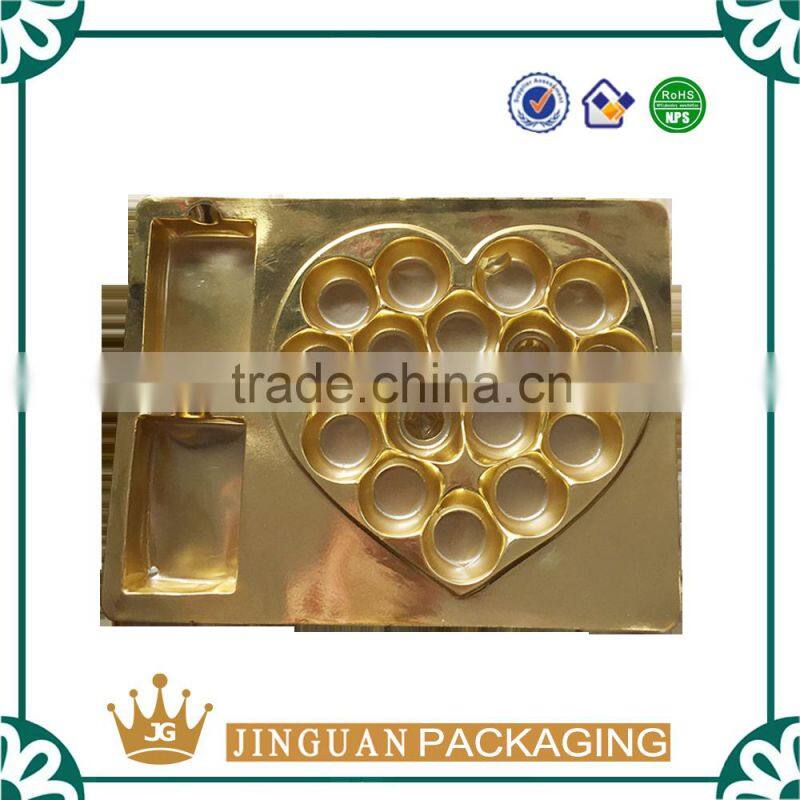 2016 High quality new design heart-shaped chocolate tray