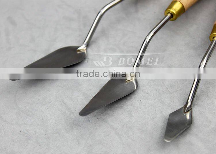 wood handle stainless steel palette painting knife