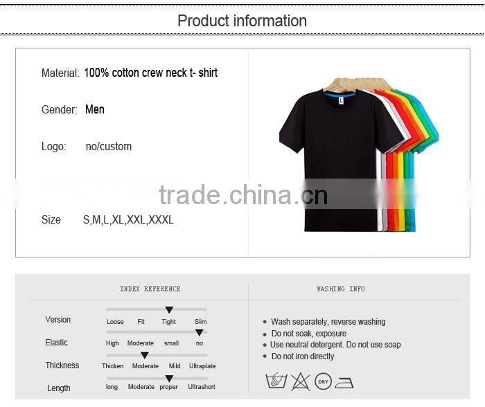 Mens Basic Plain T-Shirt 100% Cotton Short Sleeve Crew Neck T-Shirt , Wholesale Blank T-Shirt , Blank Dri Fit T- Shirts Whosale