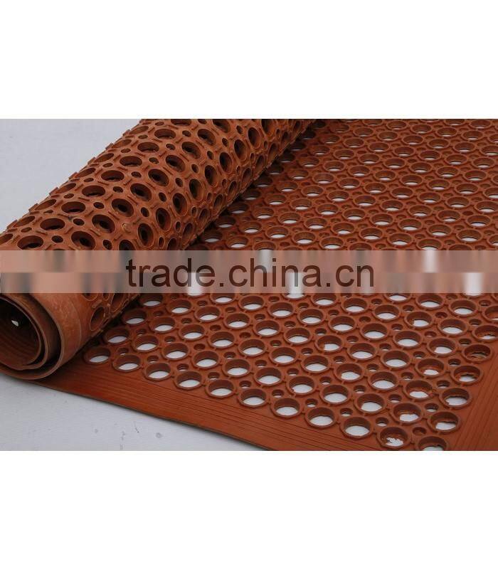 China Manufacturer Red Anti Fatigue Kitchen Perforated Rubber Mats
