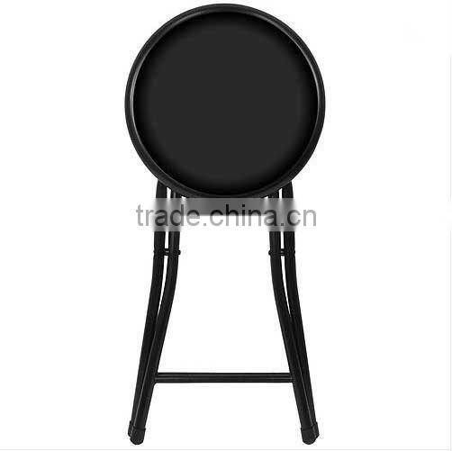 18 Inch Cushioned Folding Stool with Power Coating Steel Leg