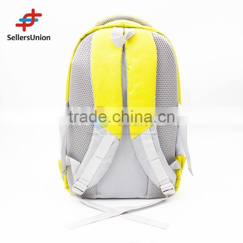 No.1 yiwu exporting commission agent wanted Yellow&Grey Sport Backpack