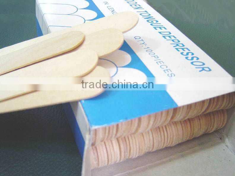 china heilongjiang supplier sterile/non-sterile box package wooden tongue depressor