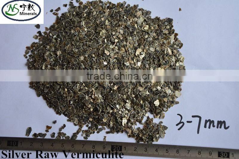 Free Asbestos 0.3-1mm Raw Silver Vermiculite for Foundary, Steel Industry