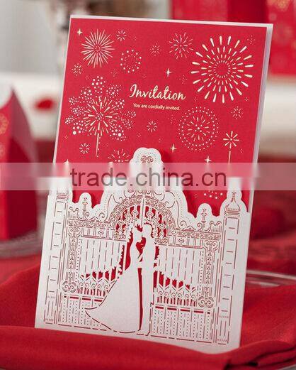 2014 latest castle wedding card designs