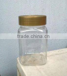 500g Wide mouth empty plastic food bottle honey bottle with golden lid