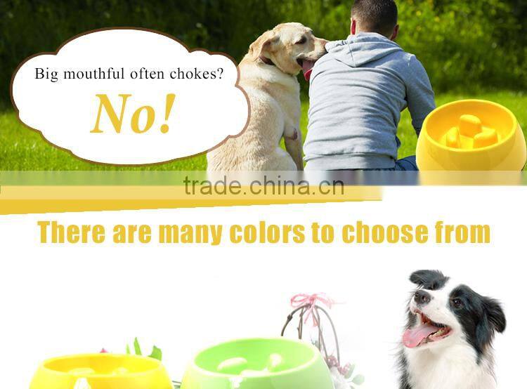 Eco-friendly melamine slow feeding shape dog bowl/ pet bowl