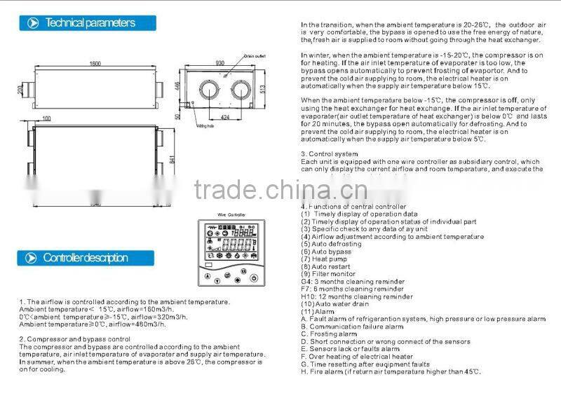 Fresh Air Ventilation System with Heat Pump