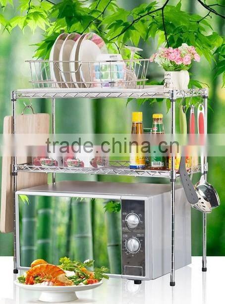 factory portable metal microwave shelf stand rack folding corner kitchen shelf