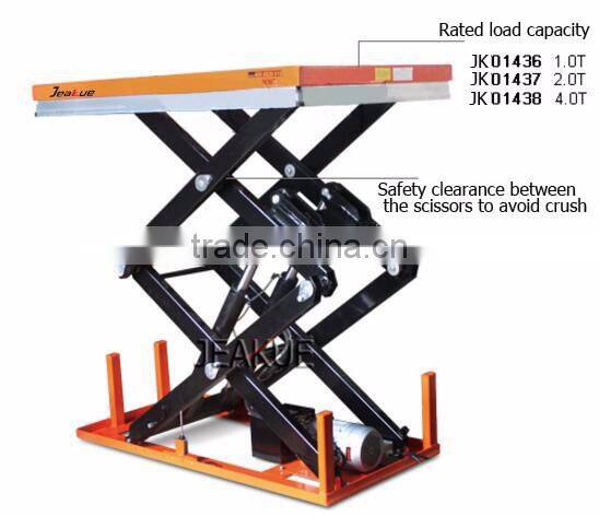 2016 newest 4000kg two scissors electric Lift Table