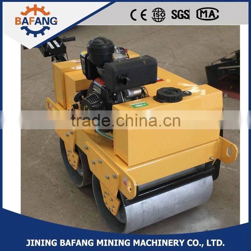 GX270 gasoline walk behind double drum road roller compactor