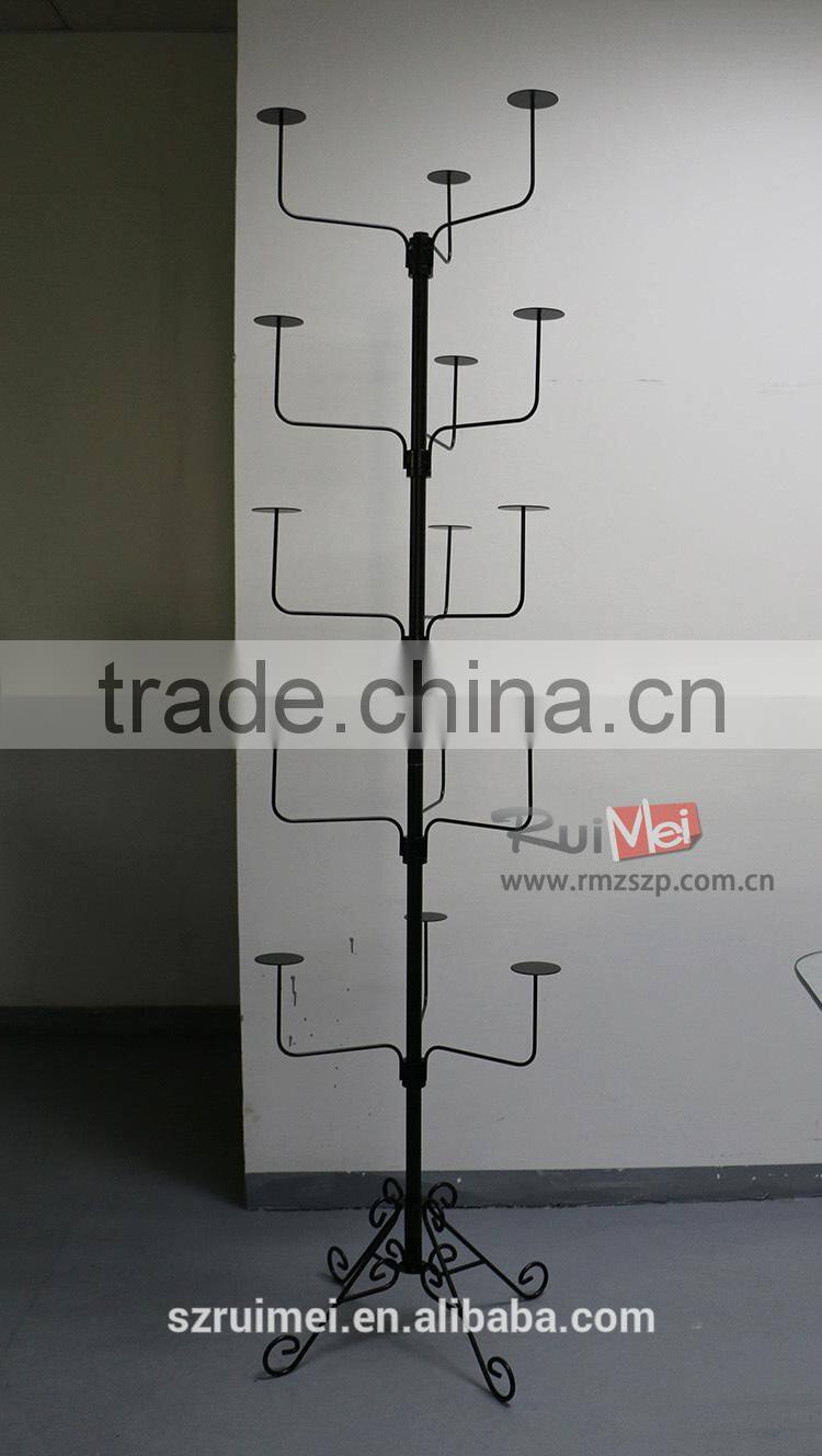 Metal Shop Standing There-Tier 3-Hook Pillow Display Rack