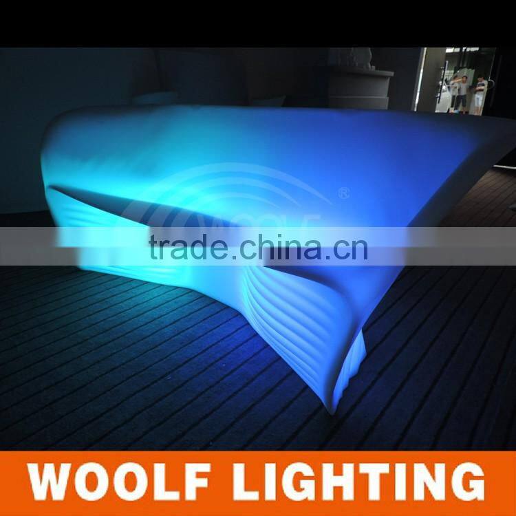 Plastic Modern Appearance Three Seat LED Glowing Sofa
