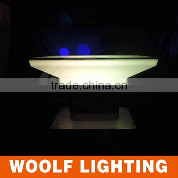 Square KTV Nightclub Stylish LED Furniture LED Cocktail Table