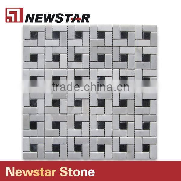 Newstar natural polished carrara white marble 12x12 square tile Mosaic
