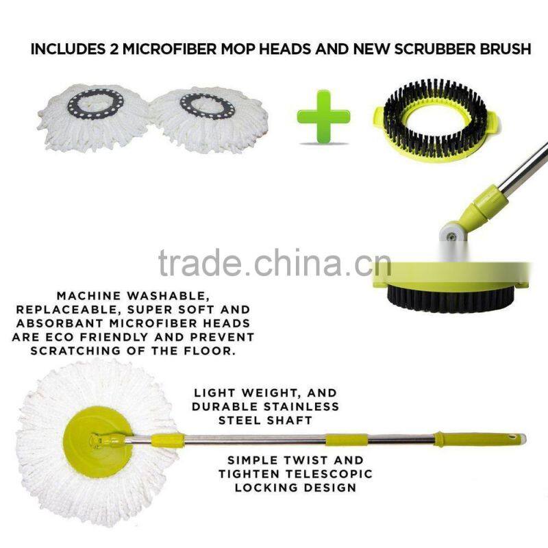 Vivinature Stainless Steel Deluxe Rolling Spin Mop