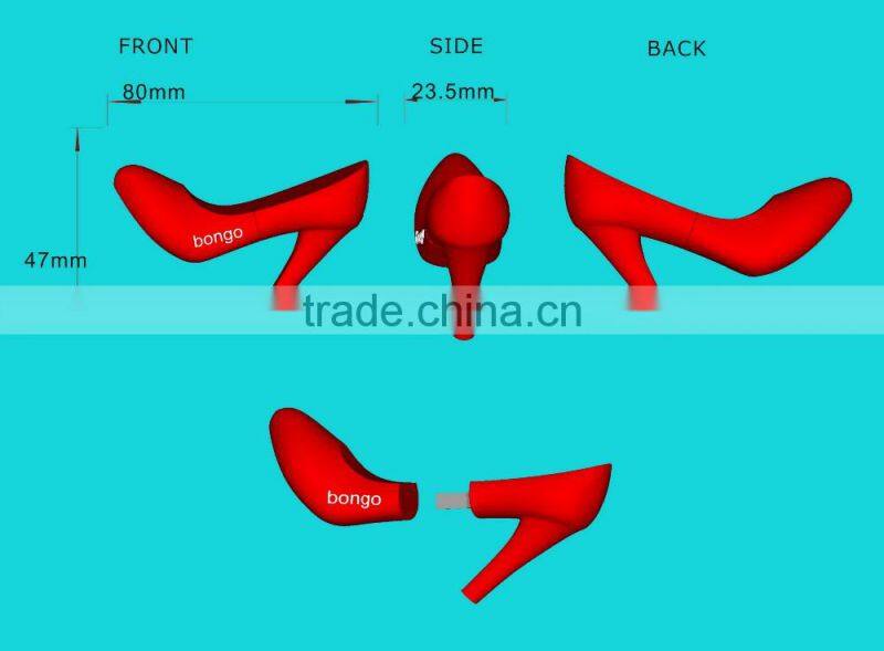 Creative high heel shoes usb flash drive shell