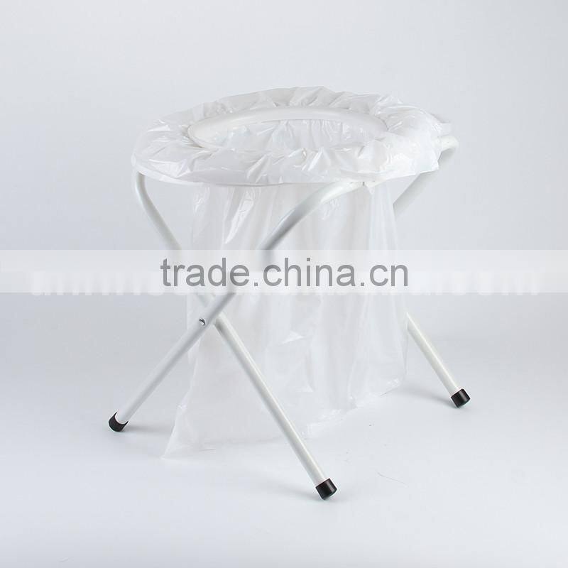 OUTDOOR CAMPING Portable Toilet With 6pcs Big degradable Polybag,Foldable camping toilet Chair,Mobile Toilet